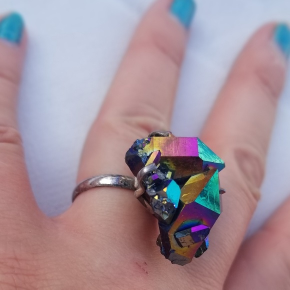 Jewelry - Colorful Rainbow Druzy Ring